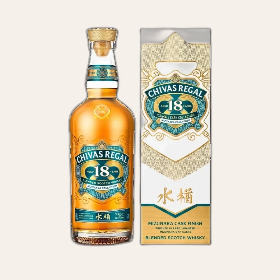 Rượu Whisky Chivas 18 Year Old Mizunara Cask Finish 2025