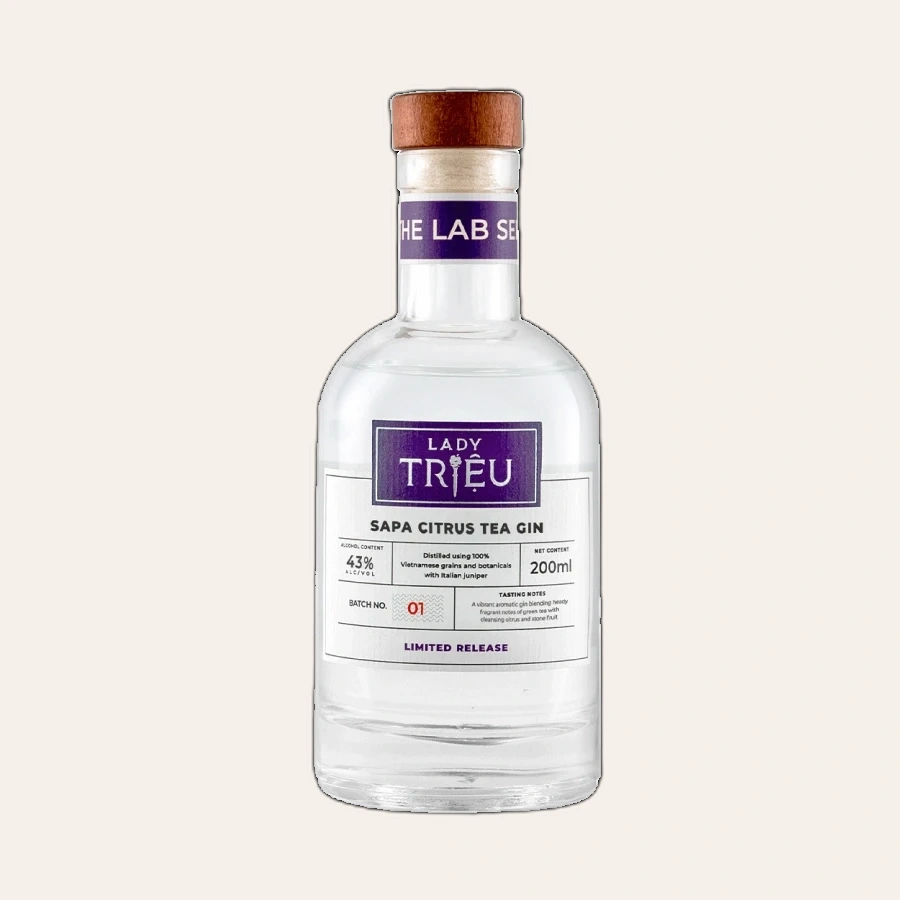Rượu Gin Việt Nam Lady Triệu Sapa Citrus Tea Gin 200ml