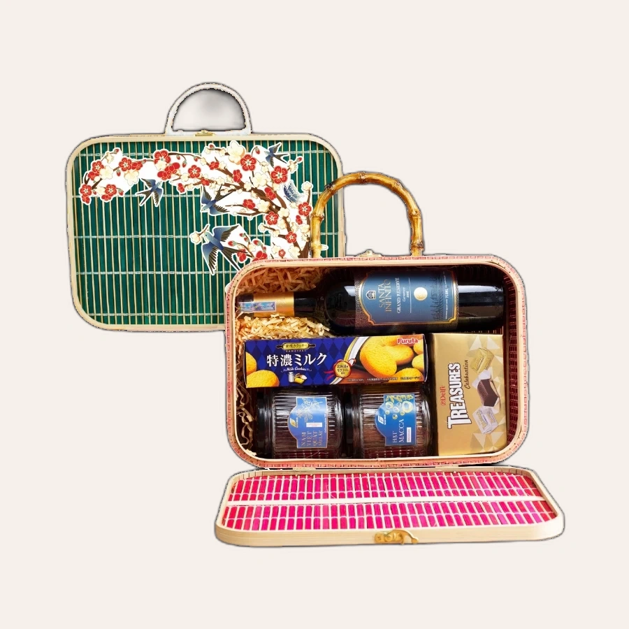 Rượu Vang Đỏ Santa Infinito Grand Reserve Carmenere Hộp Quà Tết 2026 Set Mây Xuân 1