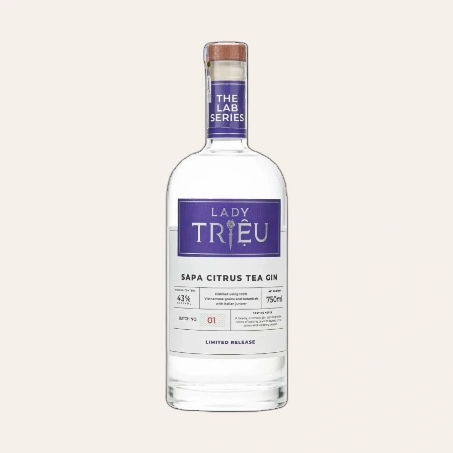 Rượu Gin Việt Nam Lady Triệu Sapa Citrus Tea Gin 700/750ml