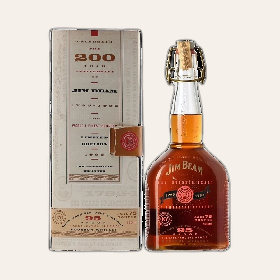 Rượu Whisky Jim Beam 75 Month Old 200th Anniversary 1795-1995