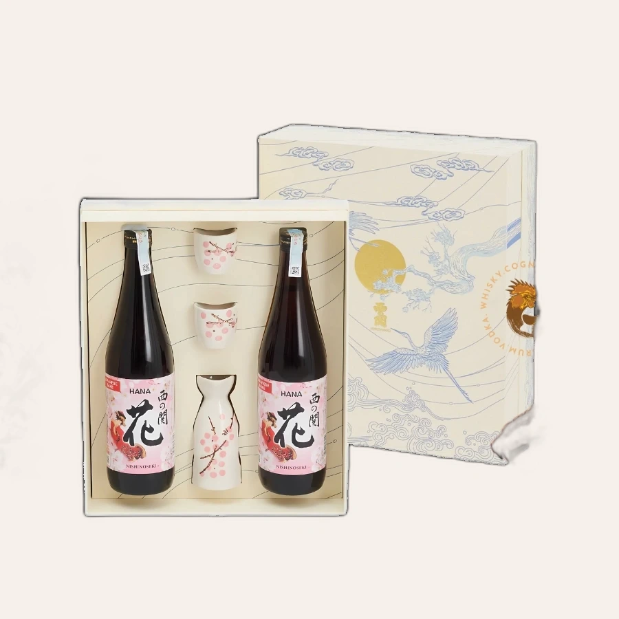 Rượu Sake Nhật Nishinoseki Hana Hộp Quà Tết 2025