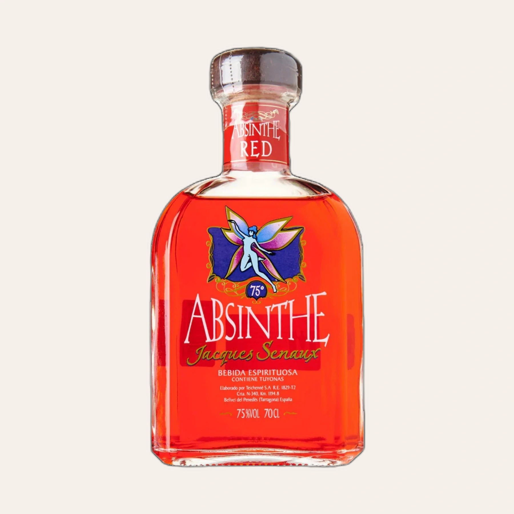 Rượu Liqueur Tây Ban Nha Absinthe Jacques Senaux Red