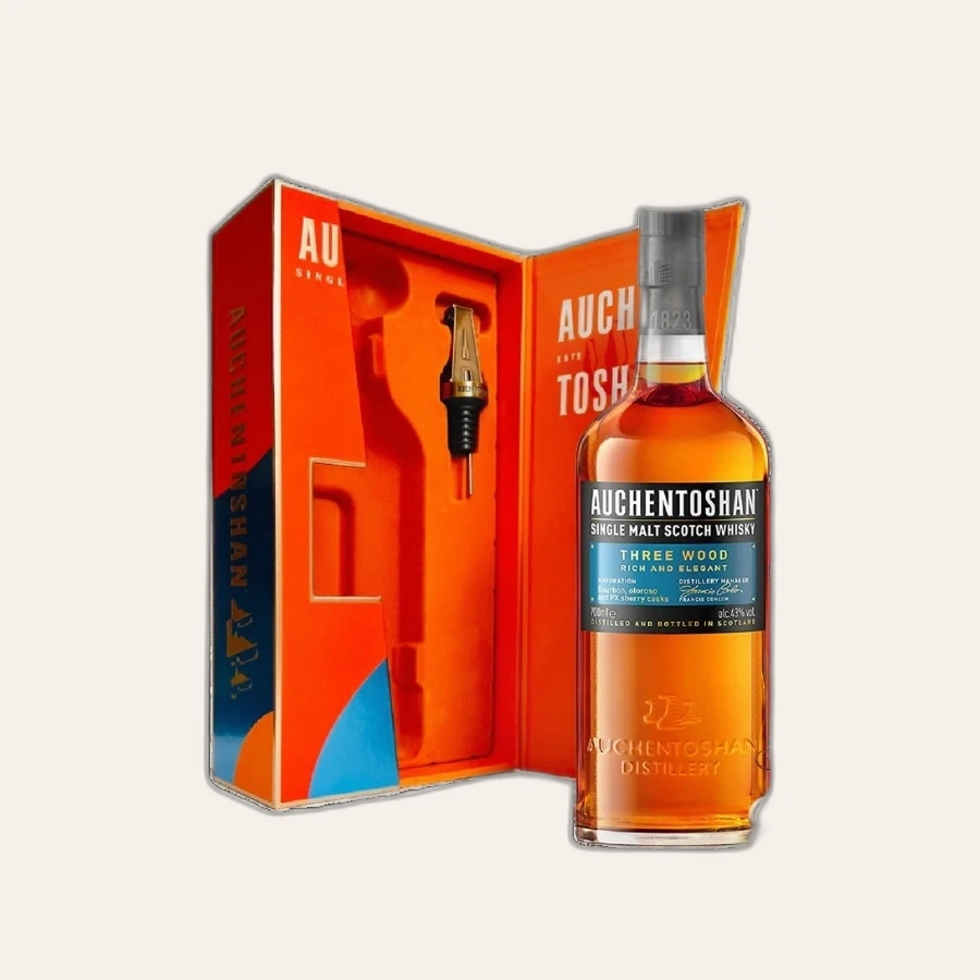 Rượu Whisky Auchentoshan Three Wood Phiên Bản Hộp Quà Tết 2025