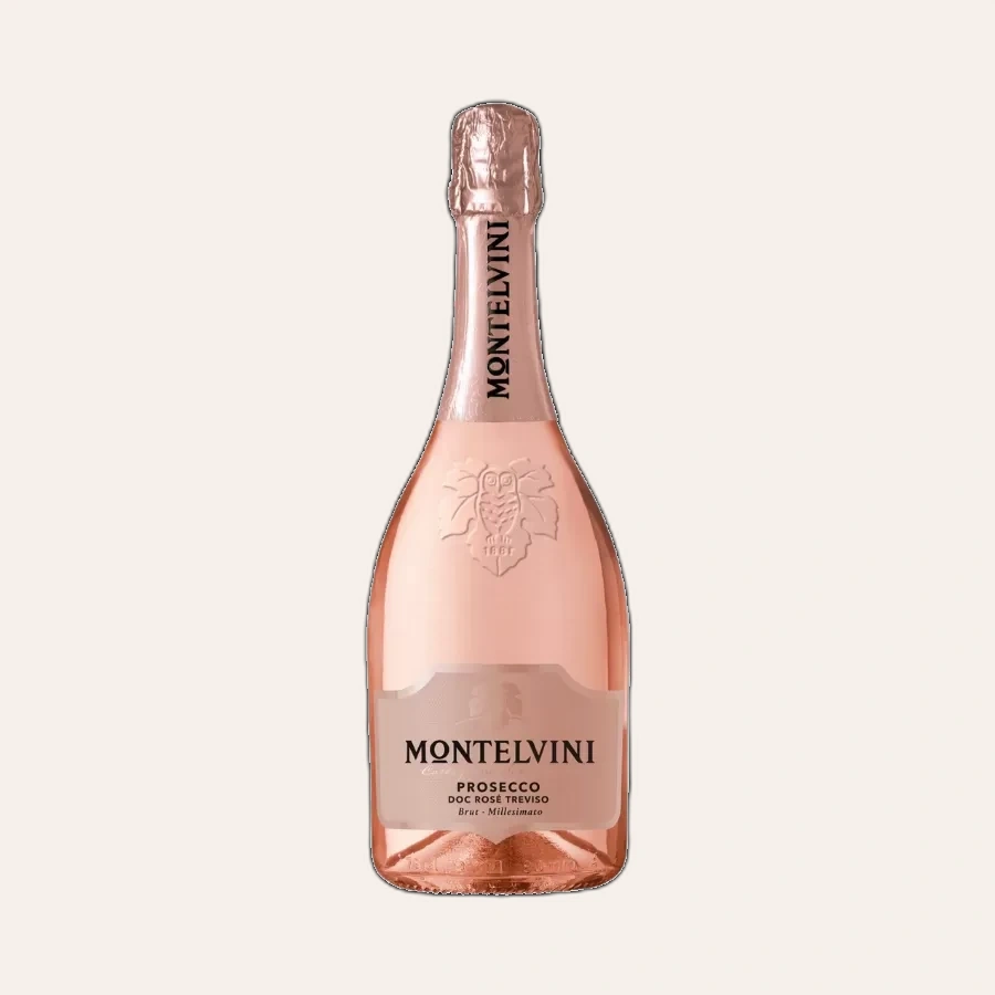 Rượu Sparkling Ý Montelvini Treviso Prosecco DOC Rose Millesimato Brut