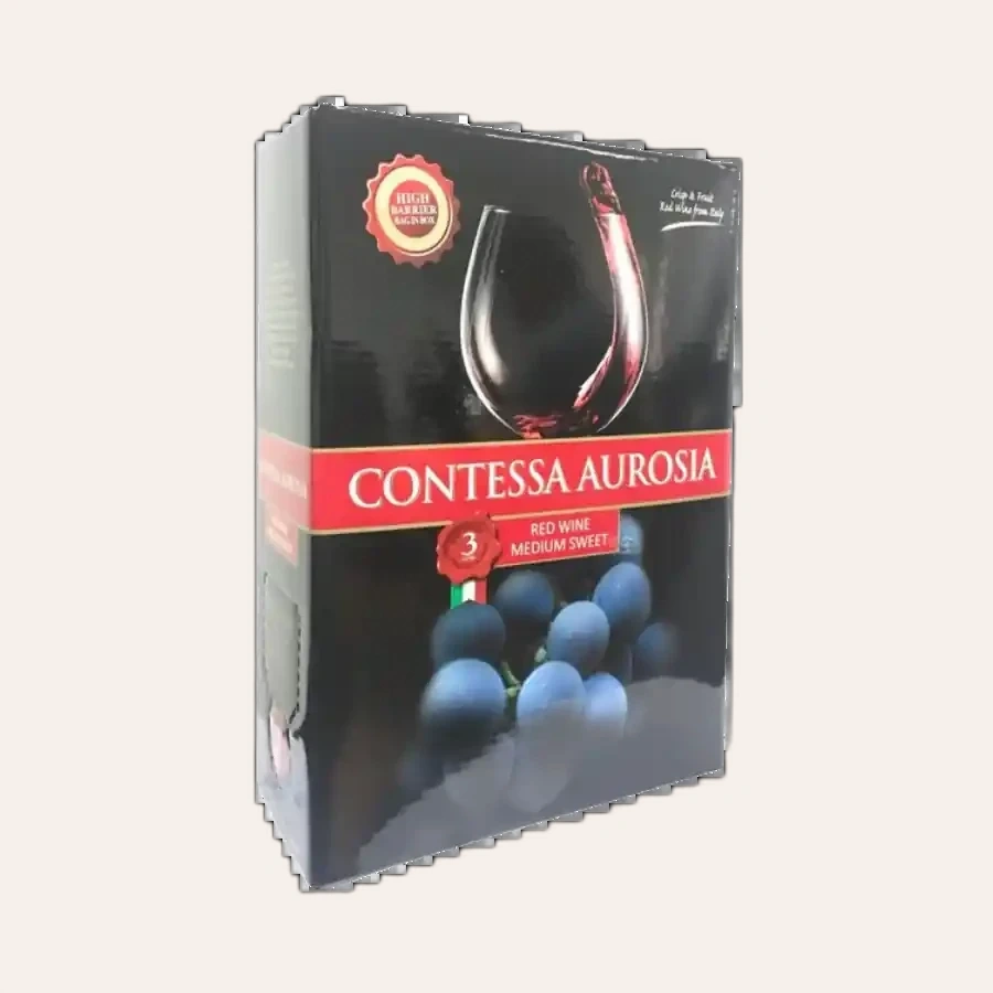 Rượu Vang Bịch Ý Contessa Aurosia 3L