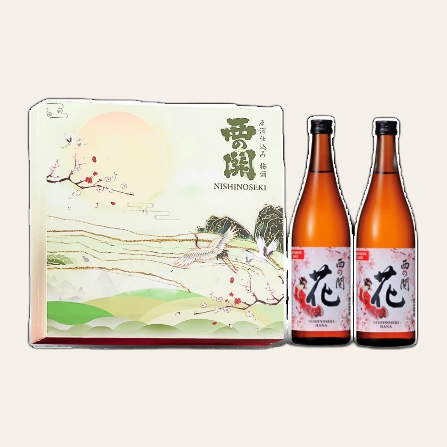 Set Quà Tết Rượu Sake Nhật Bản Nishinoseki Hana 720ml