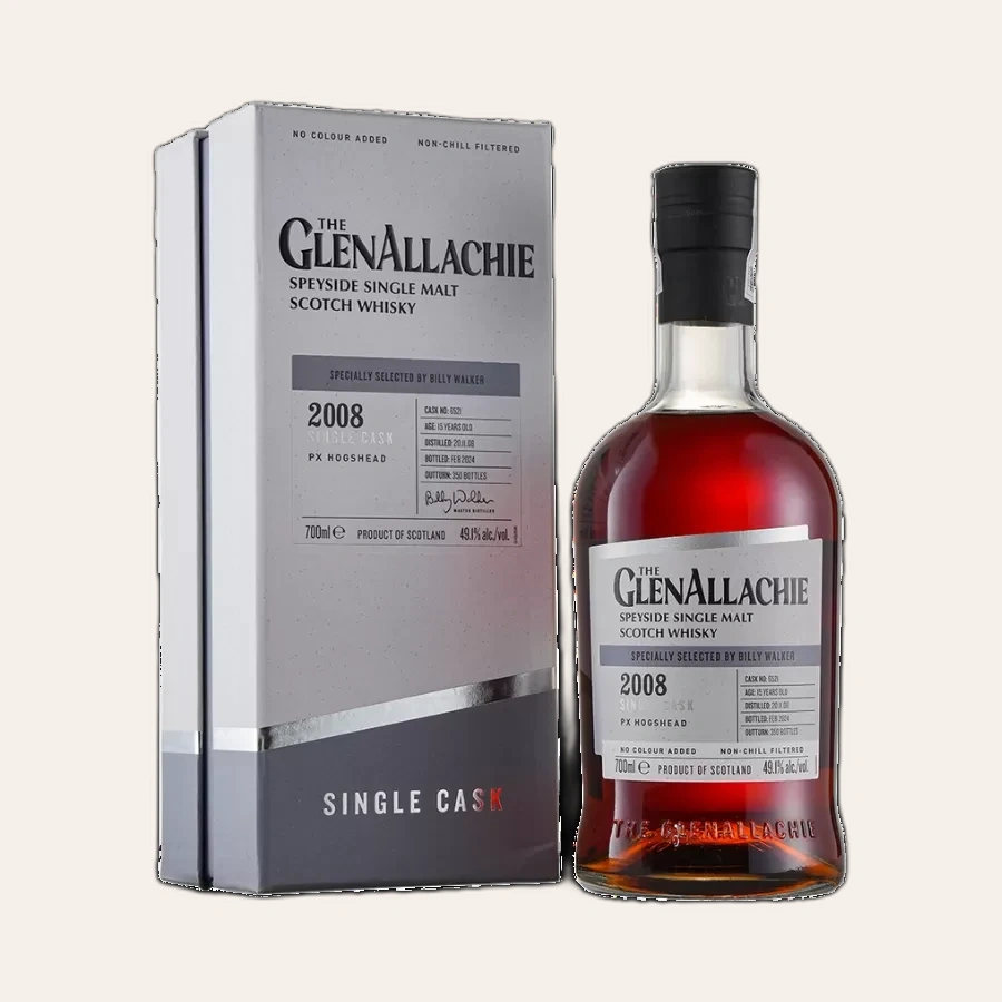 Rượu Whisky Glenallachie Single Cask 2008 PX Hogshead Cask no. 6521