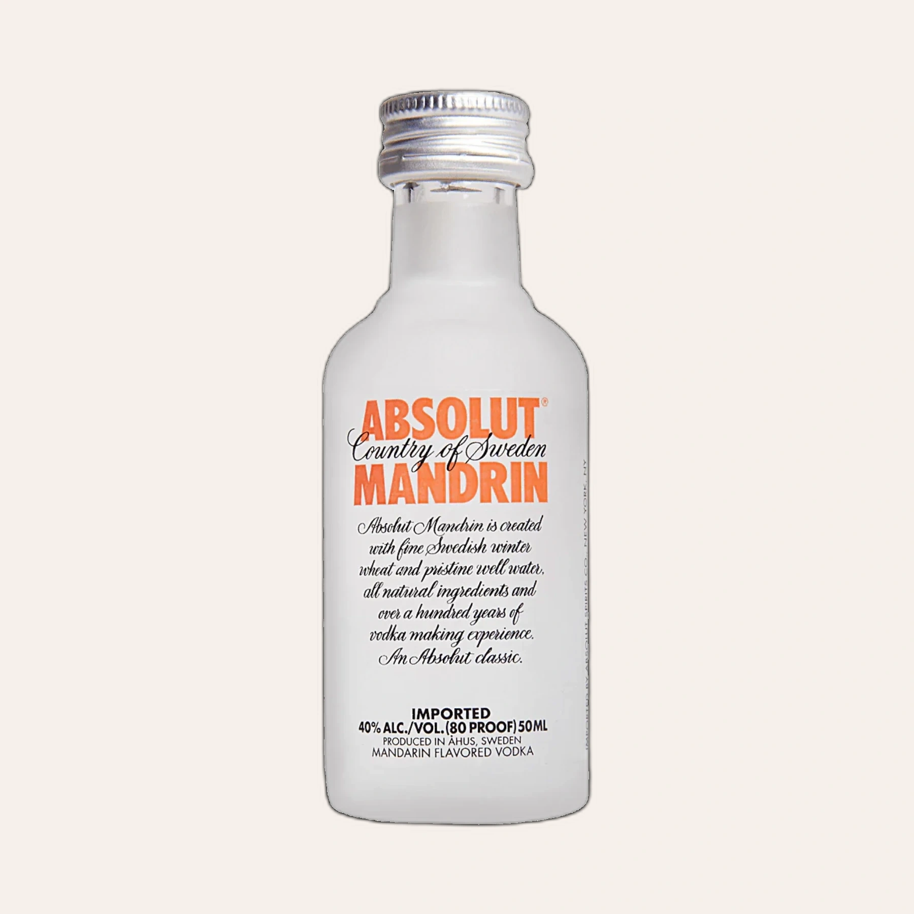 Rượu Vodka Thụy Điển Mini Absolut Mandrin 50ml