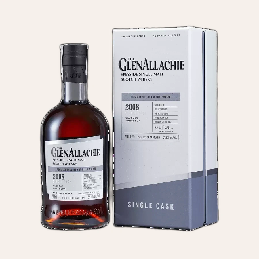 Rượu Whisky Glenallachie 2008 Oloroso Puncheon Cask No. 303