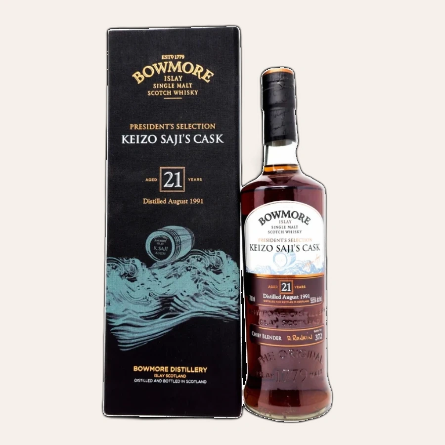 Rượu Whisky Bowmore 21 Year Old Keizo Saji's Cask 1991