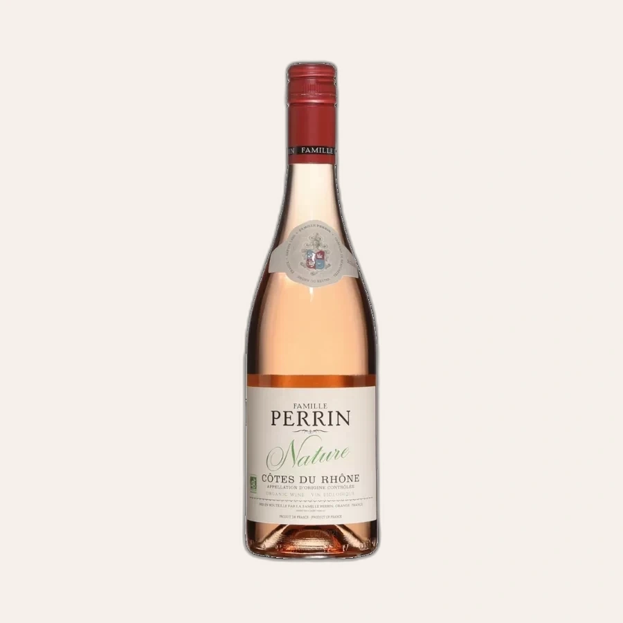 Rượu Vang Hồng Pháp Famille Perrin Nature Cotes Du Rhone Rose