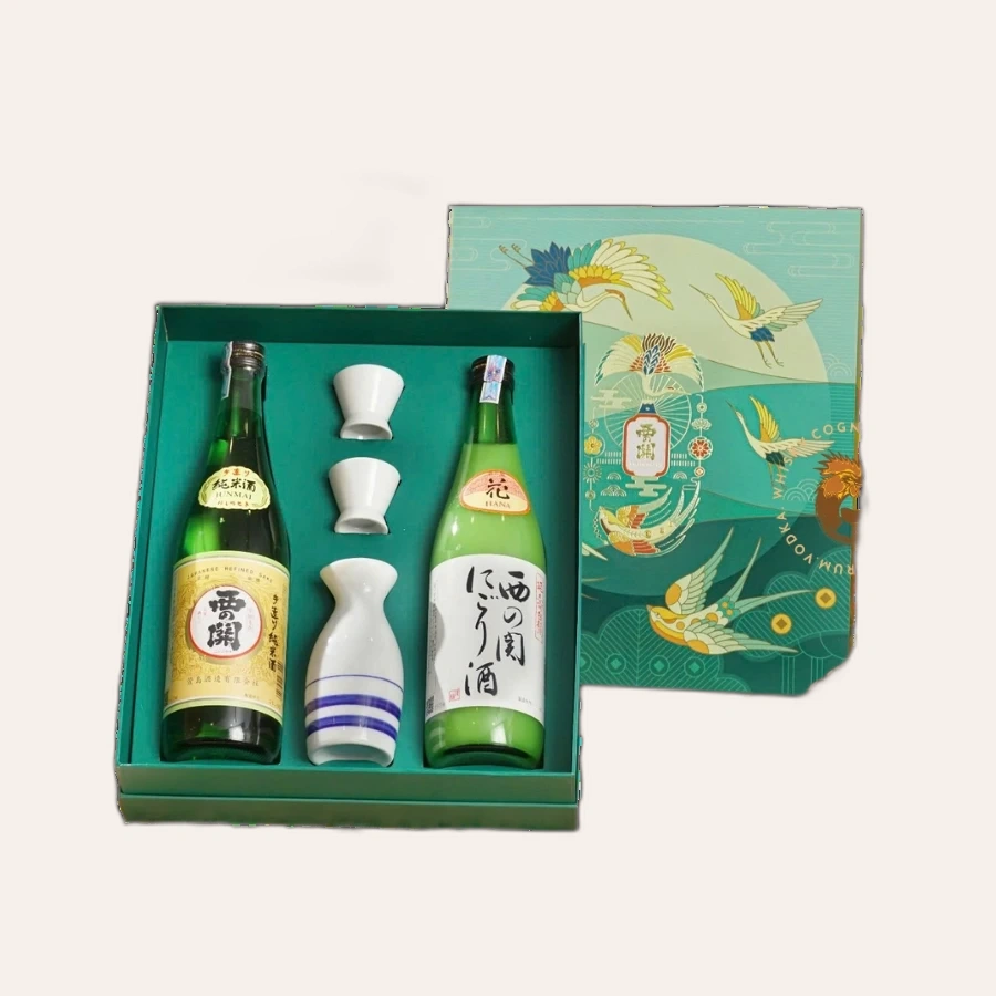 Rượu Sake Nhật Nishinoseki Junmaishu - Nigori Zake Hộp Quà Tết 2025