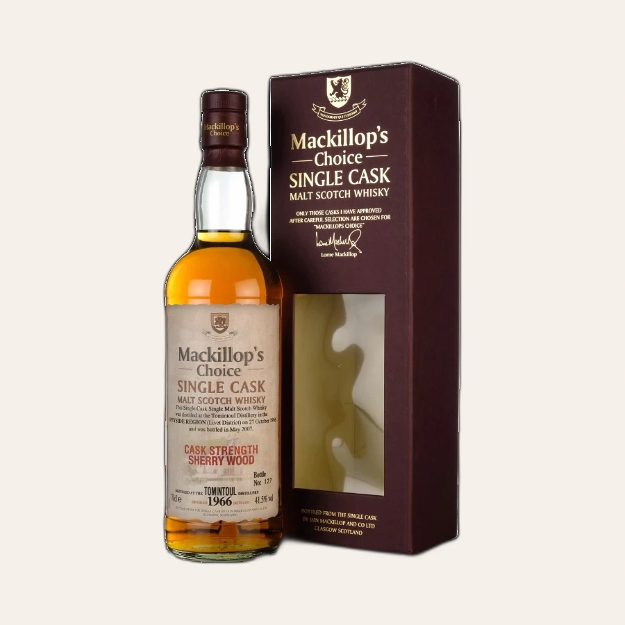 Rượu Whisky Tomintoul 40 Year Old Cask Strength Mackillop's Choice 1966