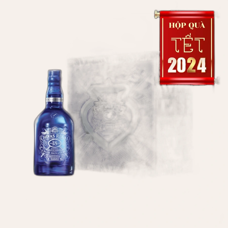 Rượu Whisky Chivas 18 Year Old Blue Signature Phiên Bản Hộp Quà Tết 2024