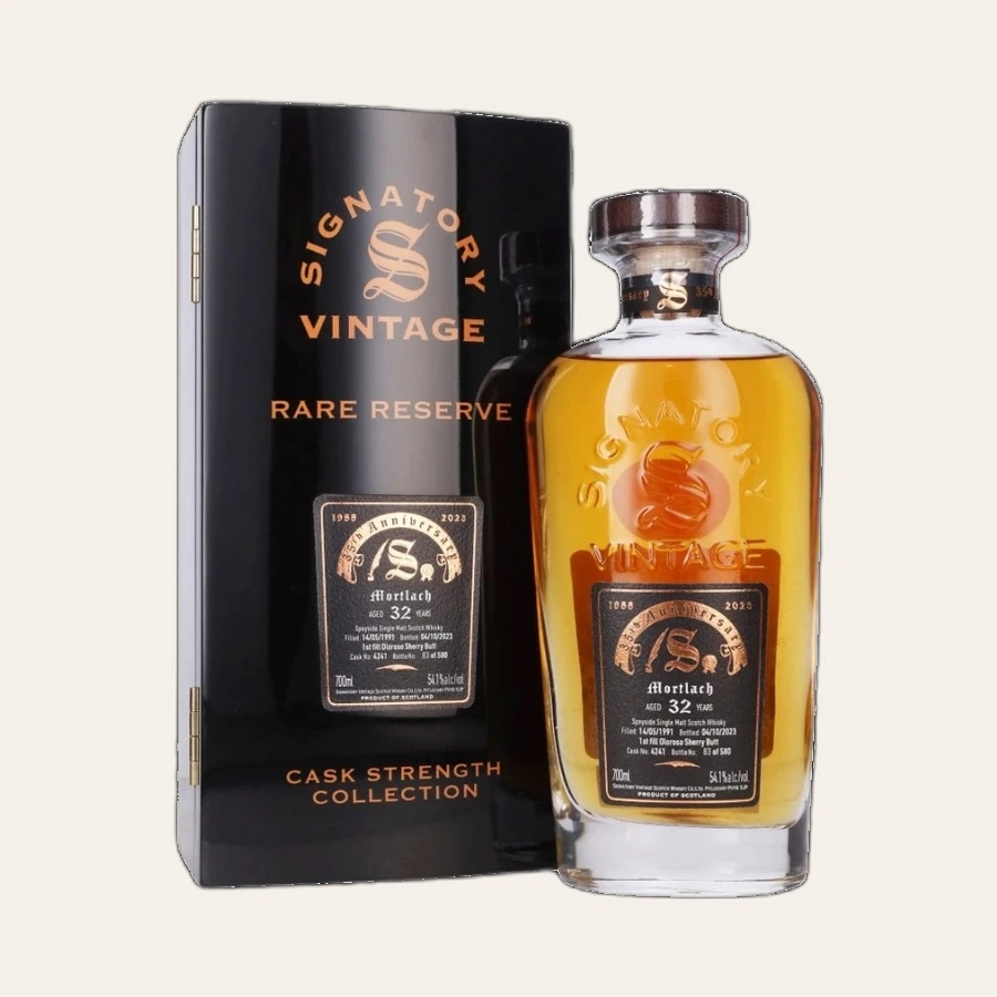 Rượu Whisky Mortlach 32 Year Old 35th Anniversary Signatory Vintage 1991