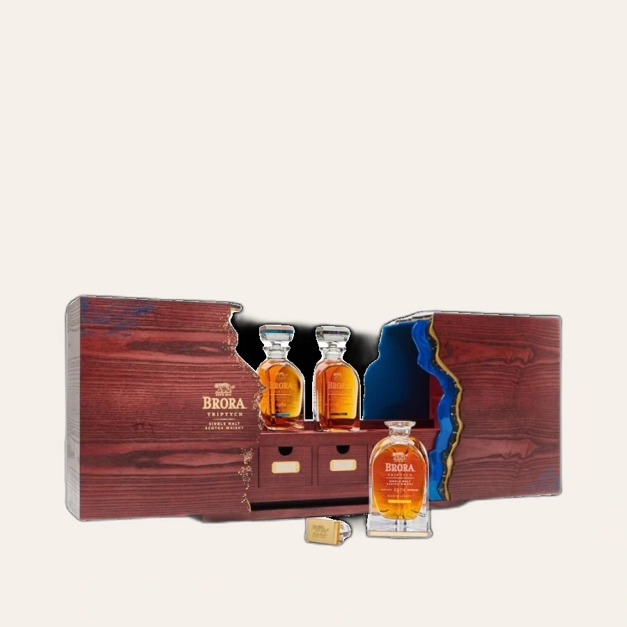 Rượu Whisky Brora Triptych Set 3 Chai (1972, 1977 and 1982)