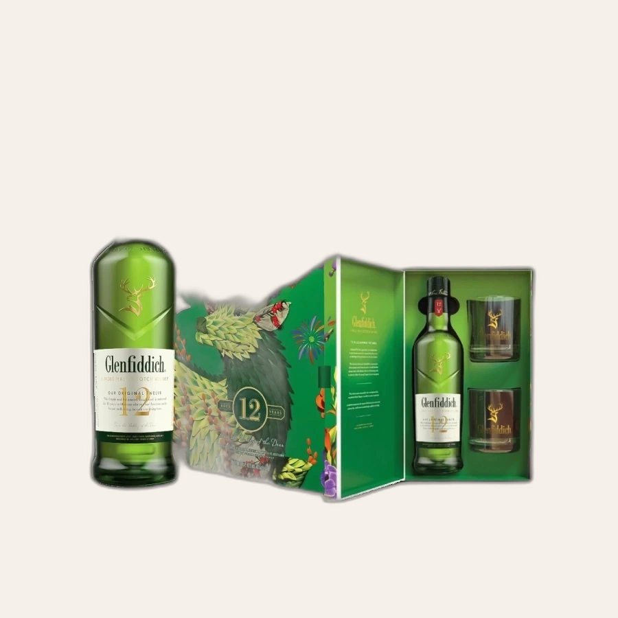 Rượu Whisky Glenfiddich 12 Year Old Phiên Bản Hộp Quà Tết 2024