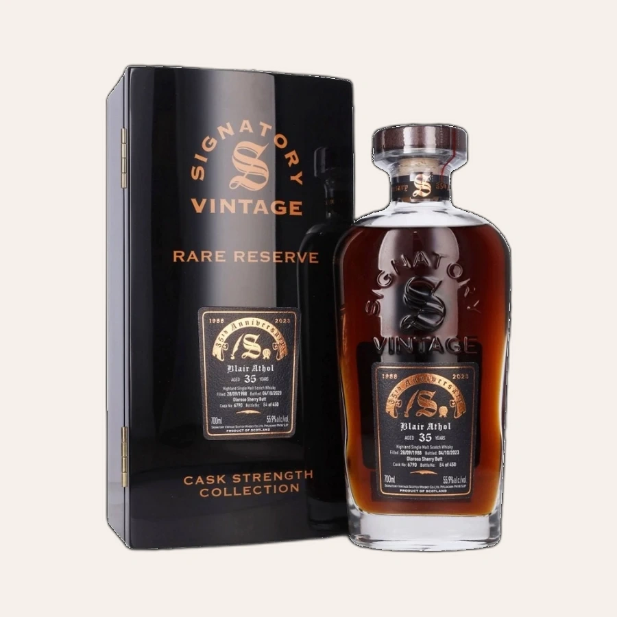 Rượu Whisky Blair Athol 35 Year Old 35th Anniversary Signatory Vintage 1988