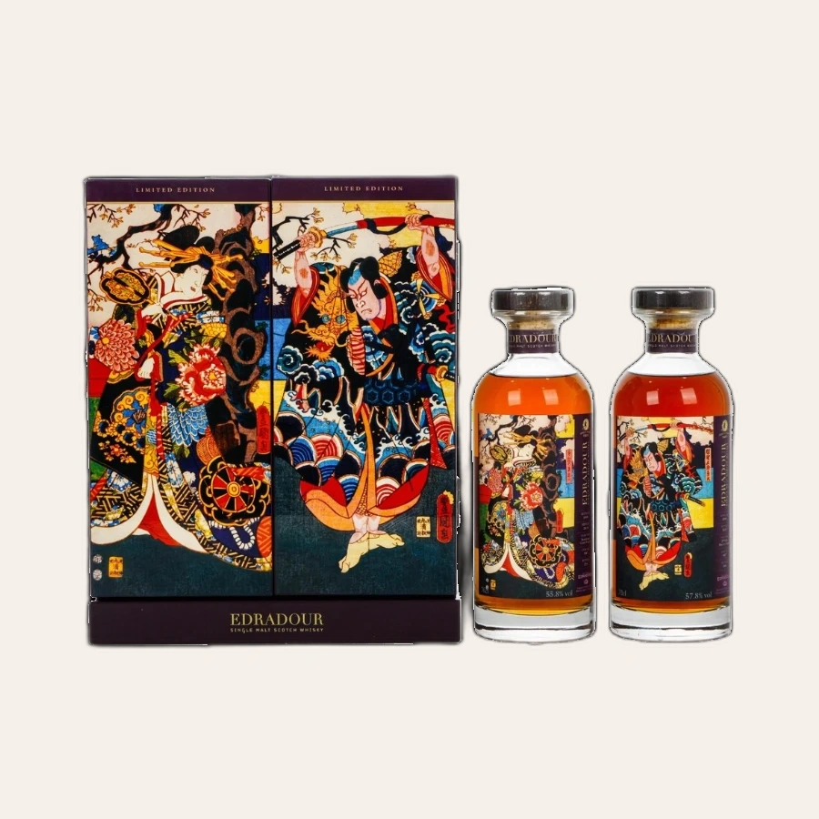 Rượu Whisky Edradour Single Malt Scotch Whisky Limited Edition Set 2 Chai