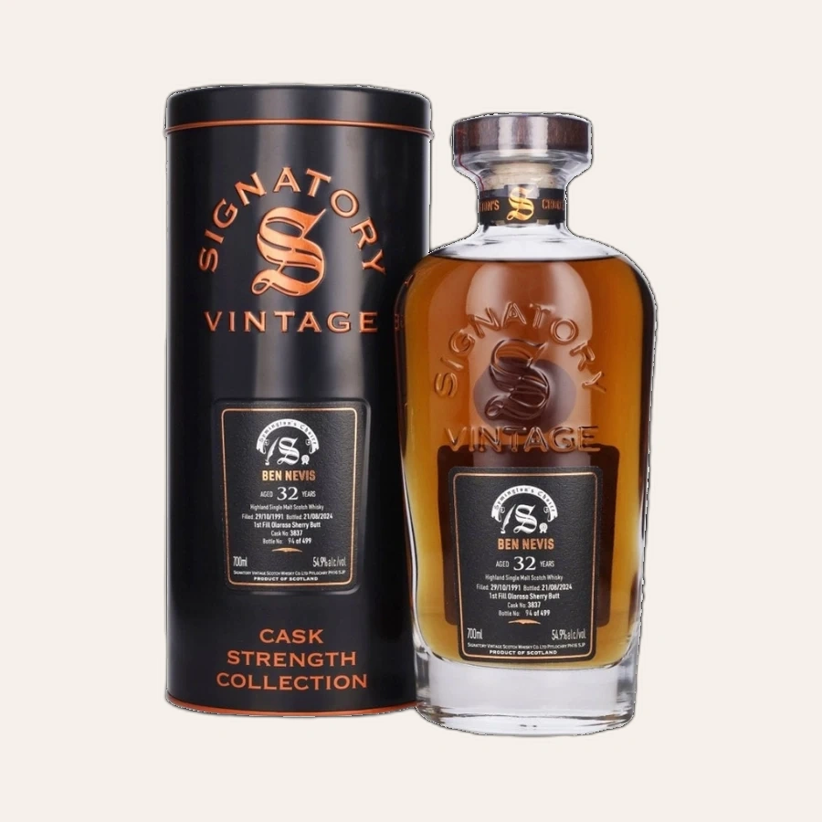 Rượu Whisky Ben Nevis 32 Year Old Symington's Choice Signatory Vintage 1991