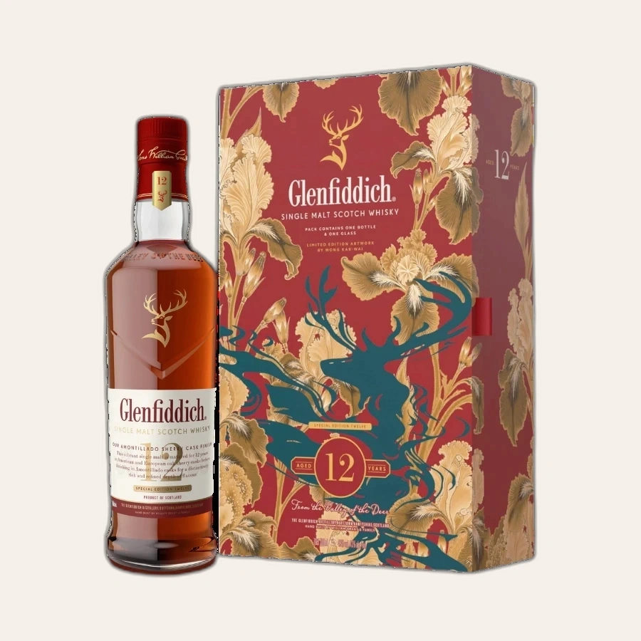Rượu Whisky Glenfiddich 12 Year Old Amontillado Sherry Cask Finish Hộp Quà Tết 2026