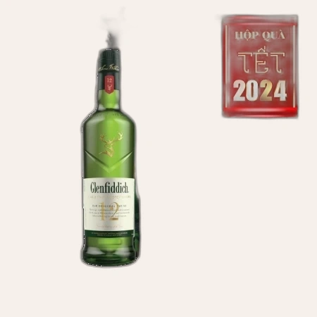 Rượu Whisky Glenfiddich 12 Year Old Phiên Bản Kèm Hipflask Hộp Quà Tết 2024