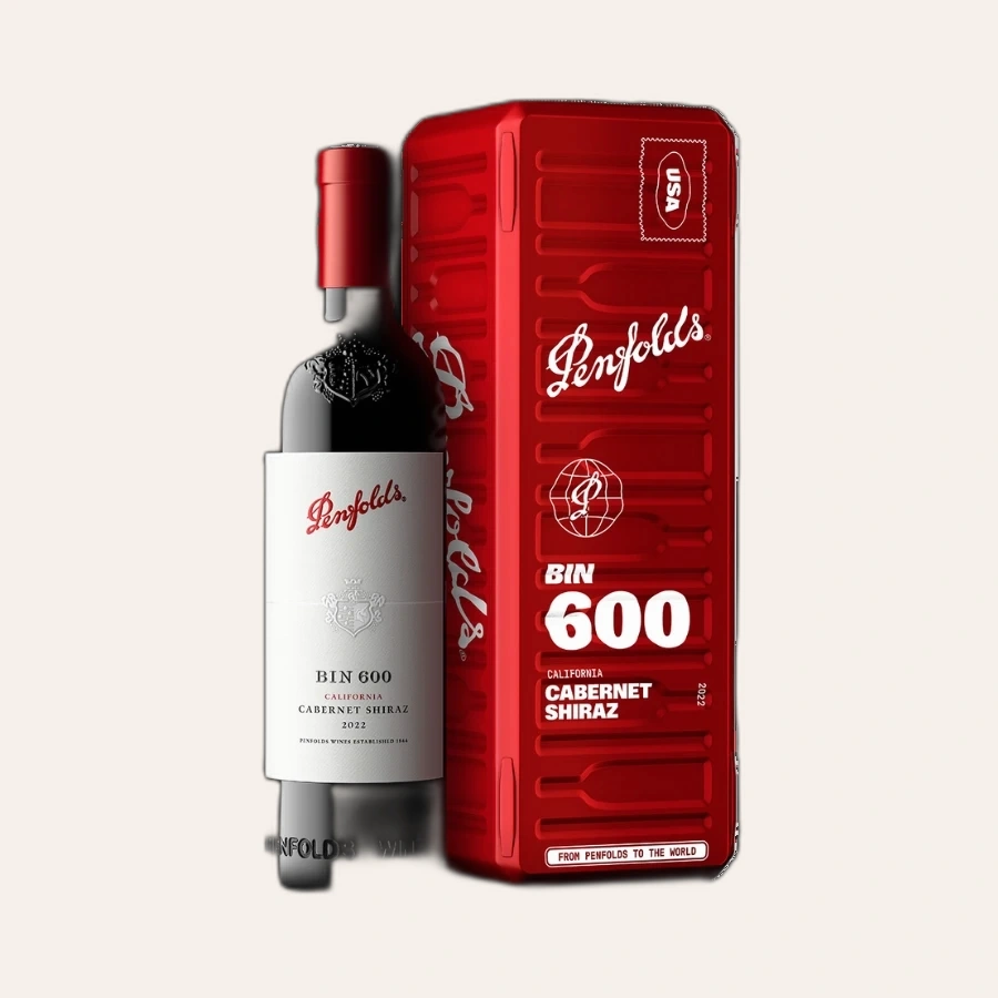 Rượu Vang Đỏ Úc Penfolds Bin 600 Hộp Quà Tết 2026 Hộp Thiếc