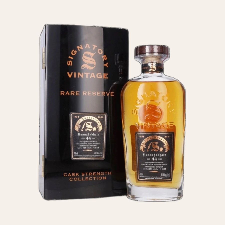 Rượu Whisky Bunnahabhain 44 Year Old 35th Anniversary Signatory Vintage 1978