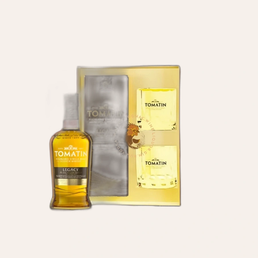 Rượu Whisky Tomatin Legacy Kèm 2 Ly Cao Cấp Phiên Bản Hộp Quà 2025