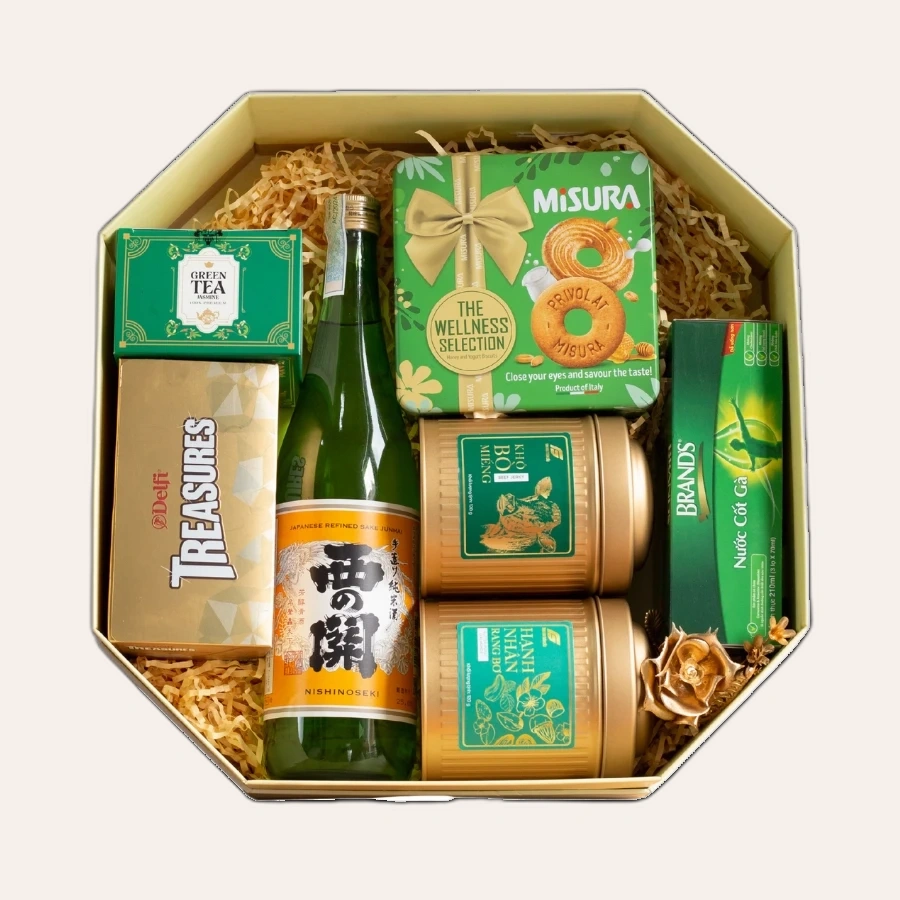 Rượu Sake Nishino Seki Junmaishu Hộp Quà Tết 2026 Set Tân Xuân Đại Phát 3