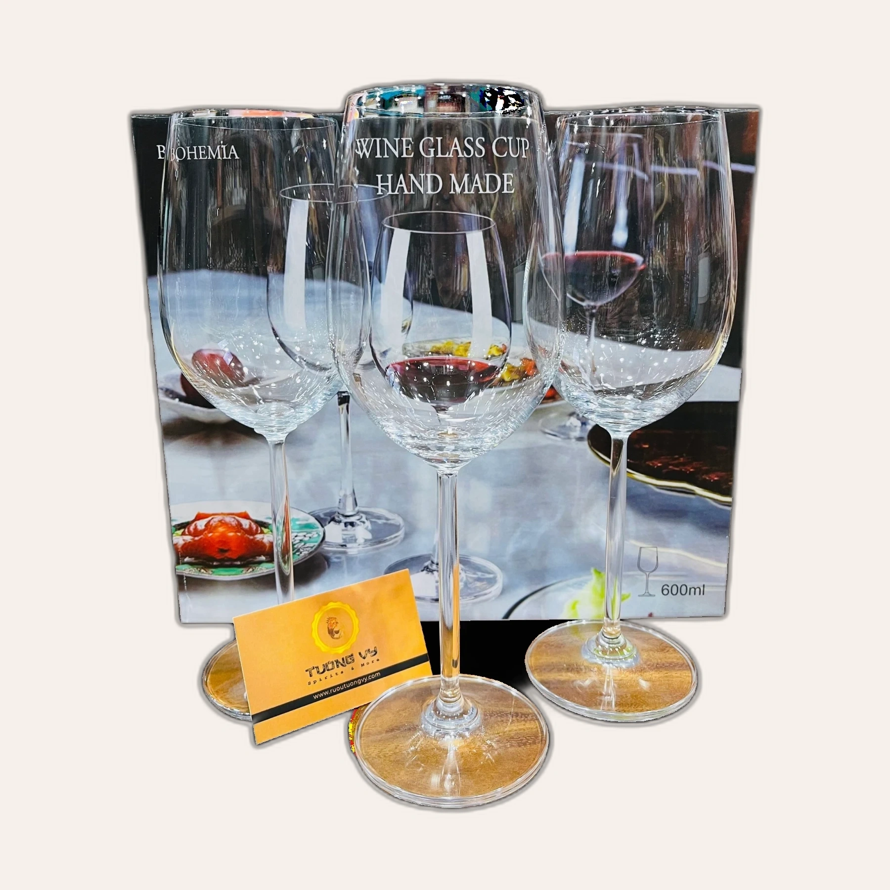 Bộ 6 Ly Rượu Vang Bohemia