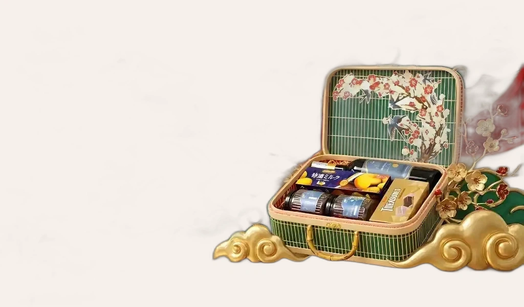 Rượu Vang Đỏ Santa Infinito Grand Reserve Carmenere Hộp Quà Tết 2026 Set Mây Xuân 1