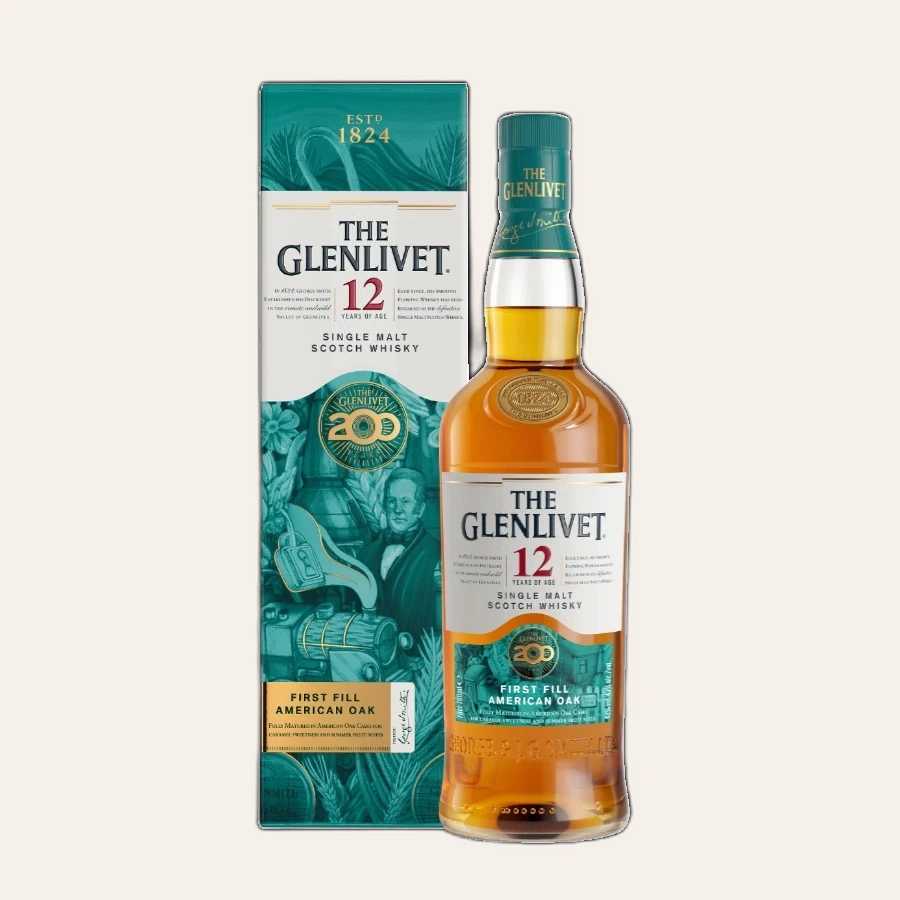 Rượu Whisky Glenlivet 12 Year Old First Fill American Oak 200 Year Anniversary Edition