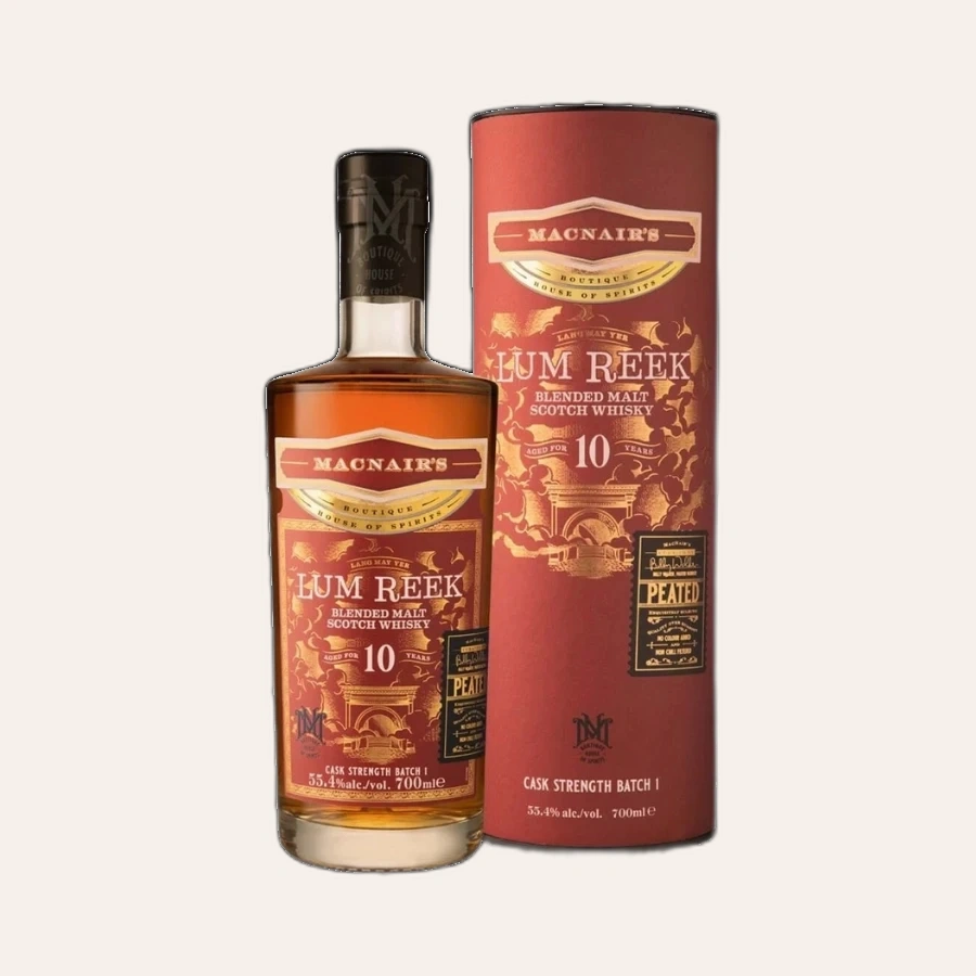 Rượu Whisky Macnair's 10 Year Old Lum Reek Peated Cask Strength Batch 1