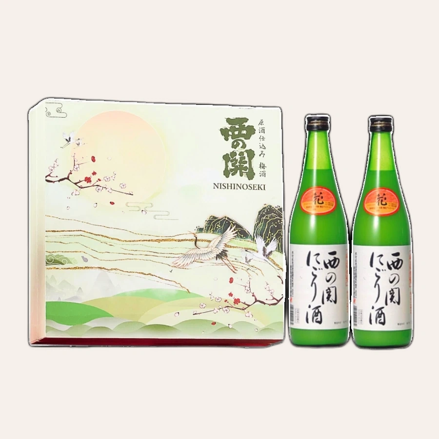 Set Quà Tết Rượu Sake Nhật Bản Nishinoseki Nigori Zake 720ml