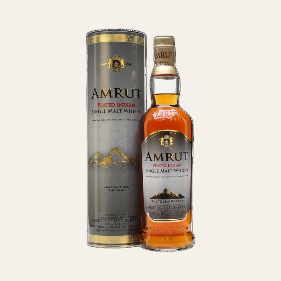 Rượu Whisky Ấn Độ Amrut Peated Single Malt