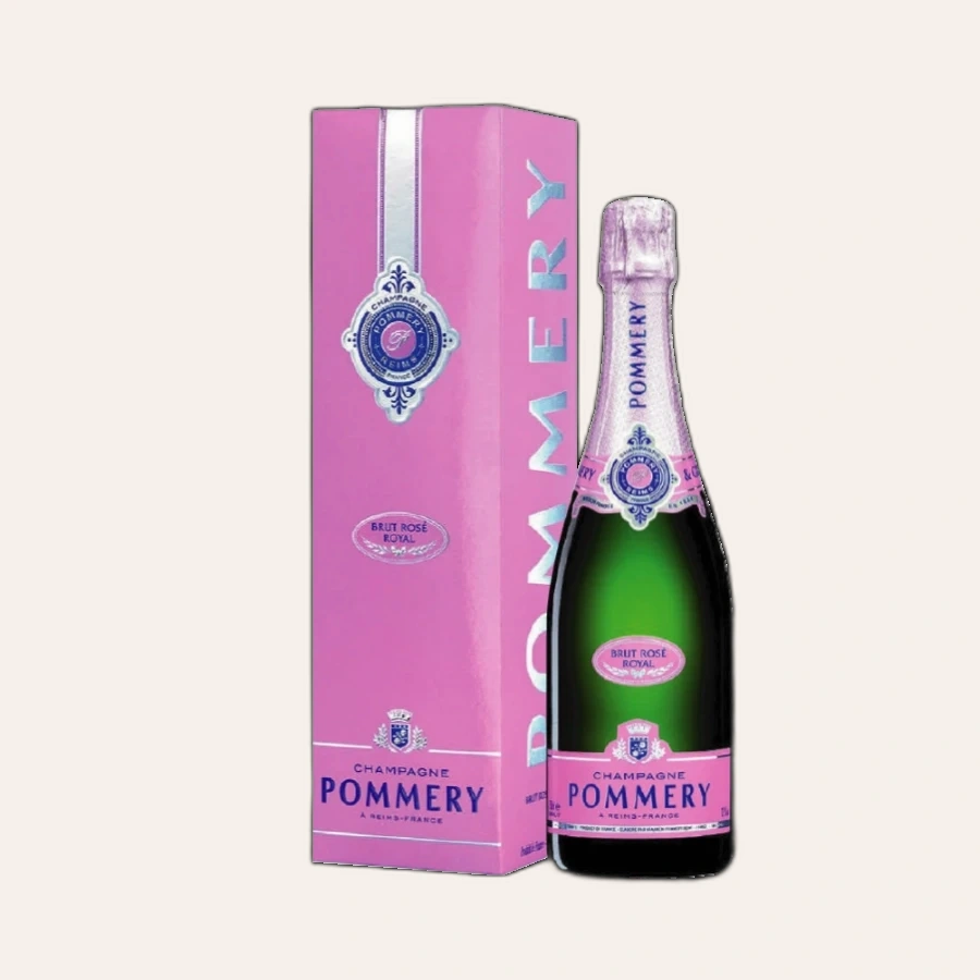 Rượu Champagne Pháp Pommery Brut Rose Mẫu Hộp Mới