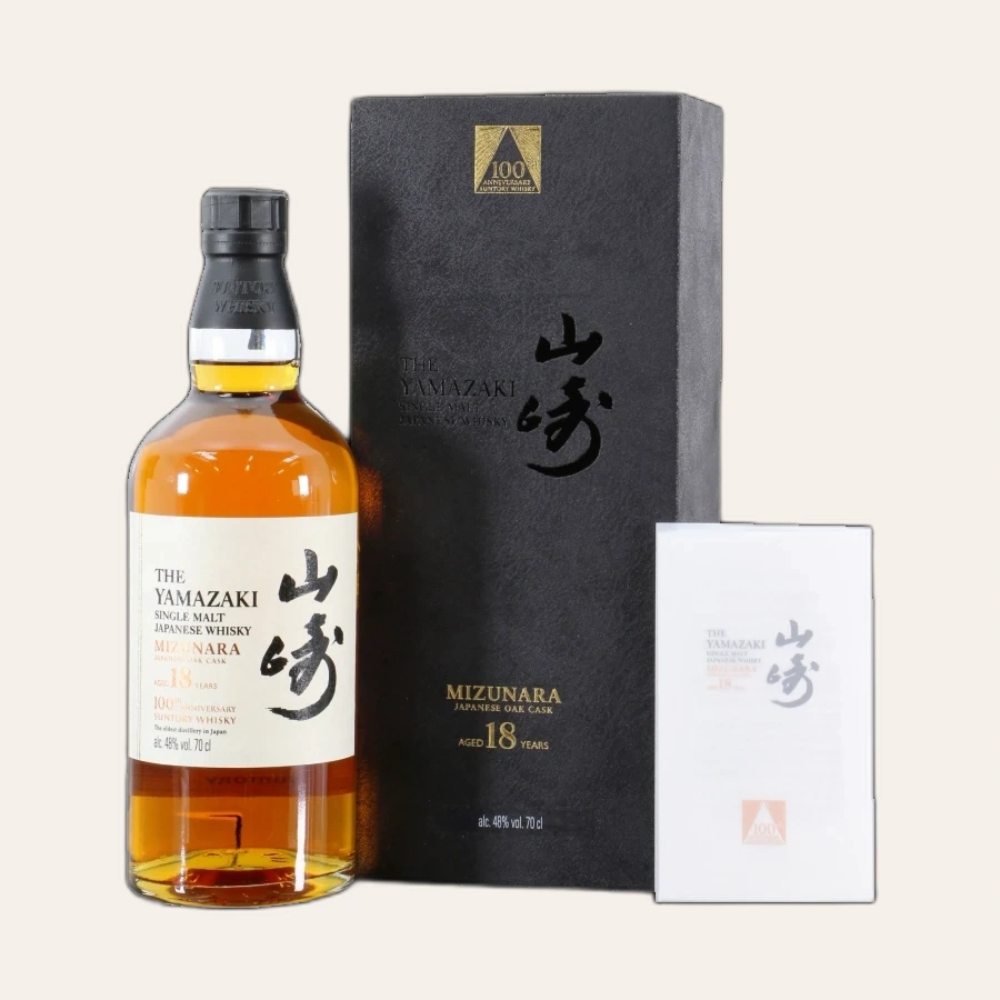 Rượu Whisky Nhật Yamazaki 18 Year Old Mizunara Cask 100th Anniversary Limited Edition