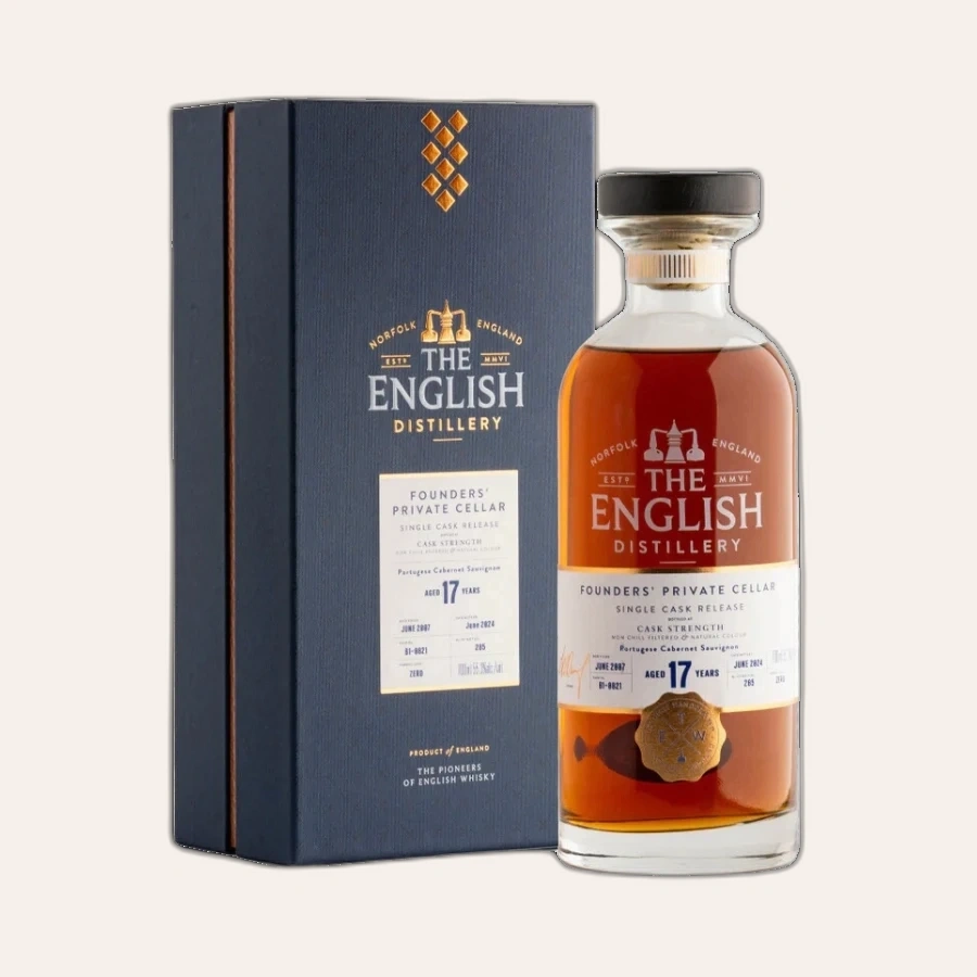 Rượu Whisky Anh Quốc The English 17 Year Old Cask Strength (Founders Private Cellar Single Cask Release)