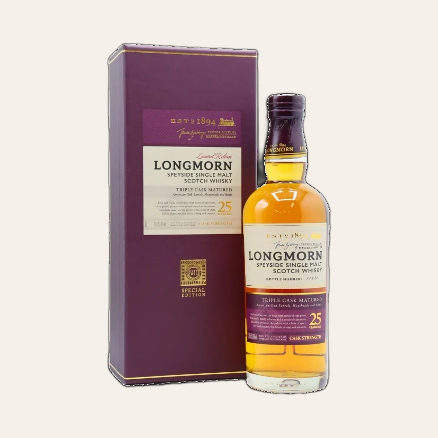 Rượu Whisky Longmorn 25 Year Old Triple Cask Cask Strength