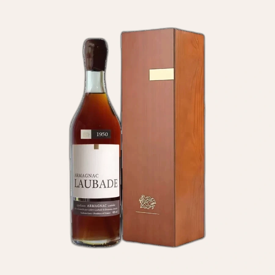 Rượu Brandy Pháp Chateau Laubade Bas Armagnac 1950
