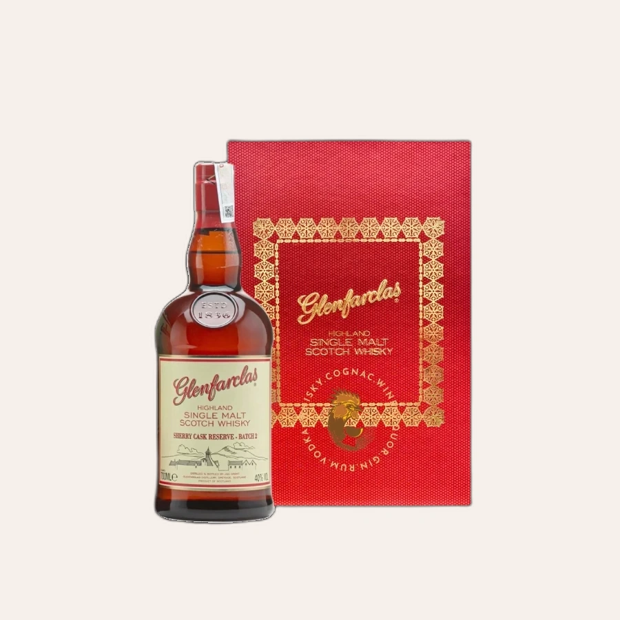 Rượu Whisky Glenfarclas Sherry Cask Reserve Batch 02 Phiên Bản Hộp Quà Tết 2025