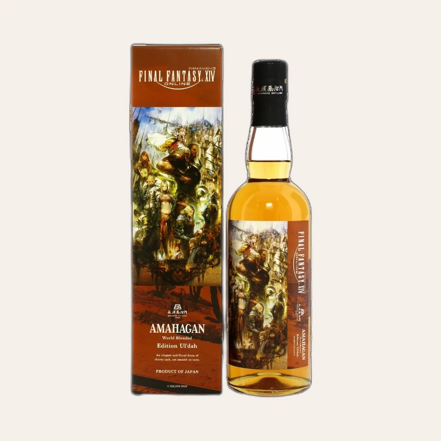 Rượu Whisky Nhật Amahagan World Blended UI'dah Edition - Final Fantasy XIV 10th Anniversary