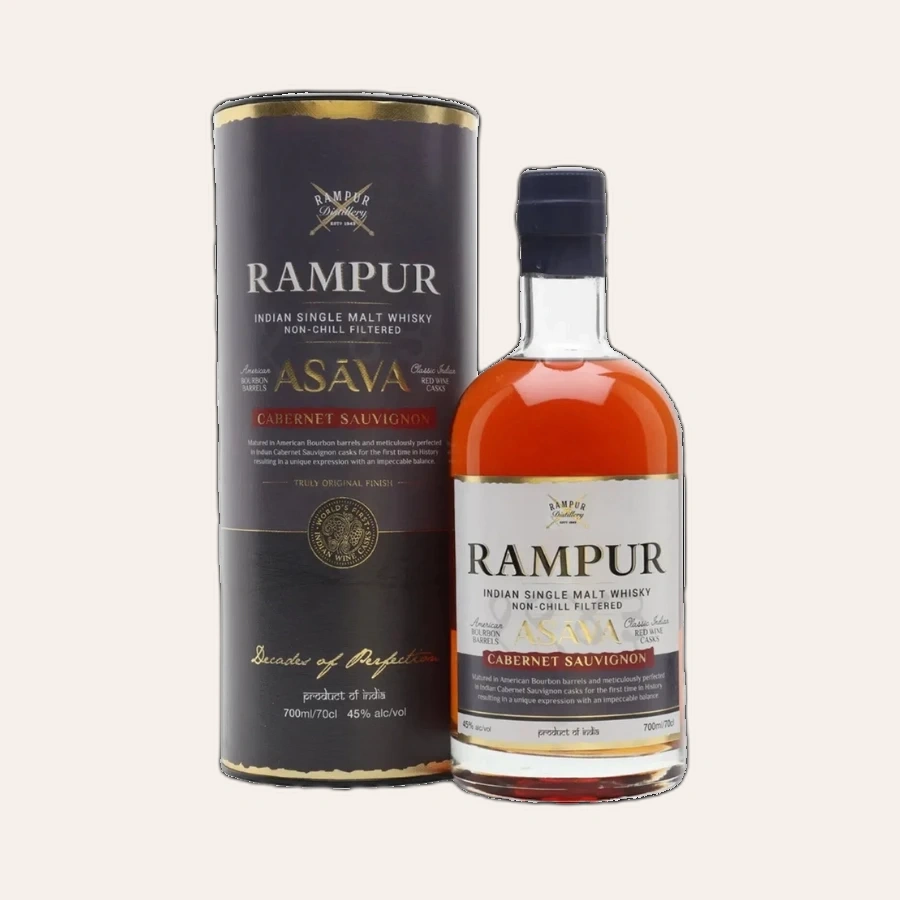 Rượu Whisky Ấn Độ Rampur Asava Cabernet Sauvignon Single Malt