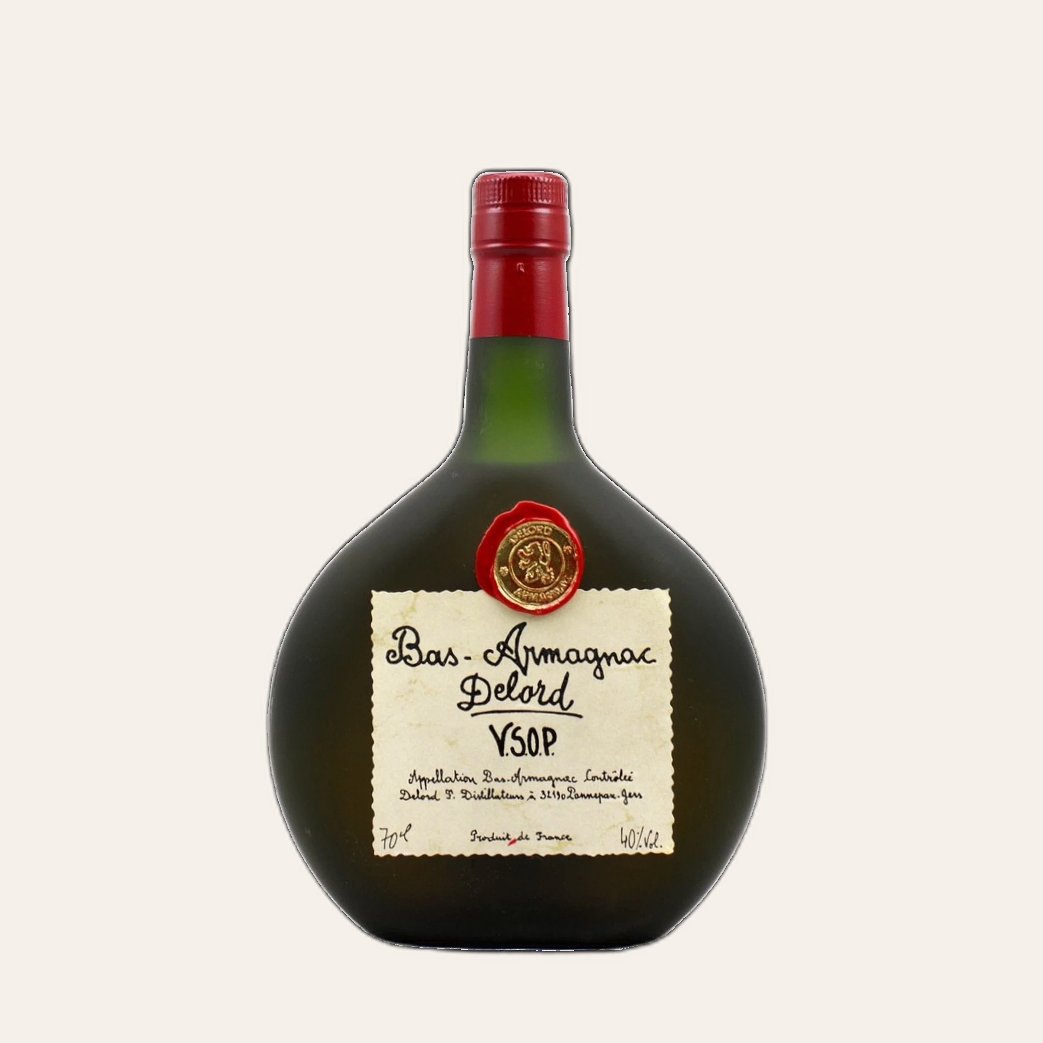 Rượu Brandy Pháp Armagnac Delord VSOP Bottle Basquaise With Gift Box