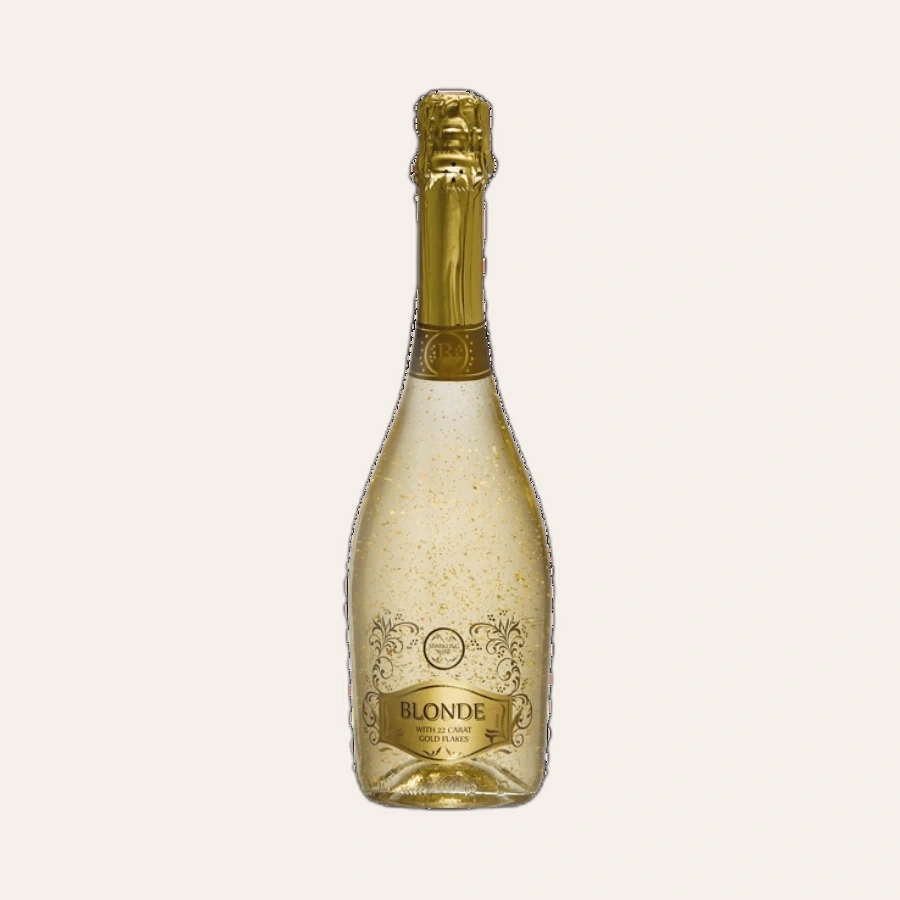 Rượu Sparkling Tây Ban Nha Blonde Gold Flakes 22 Carat