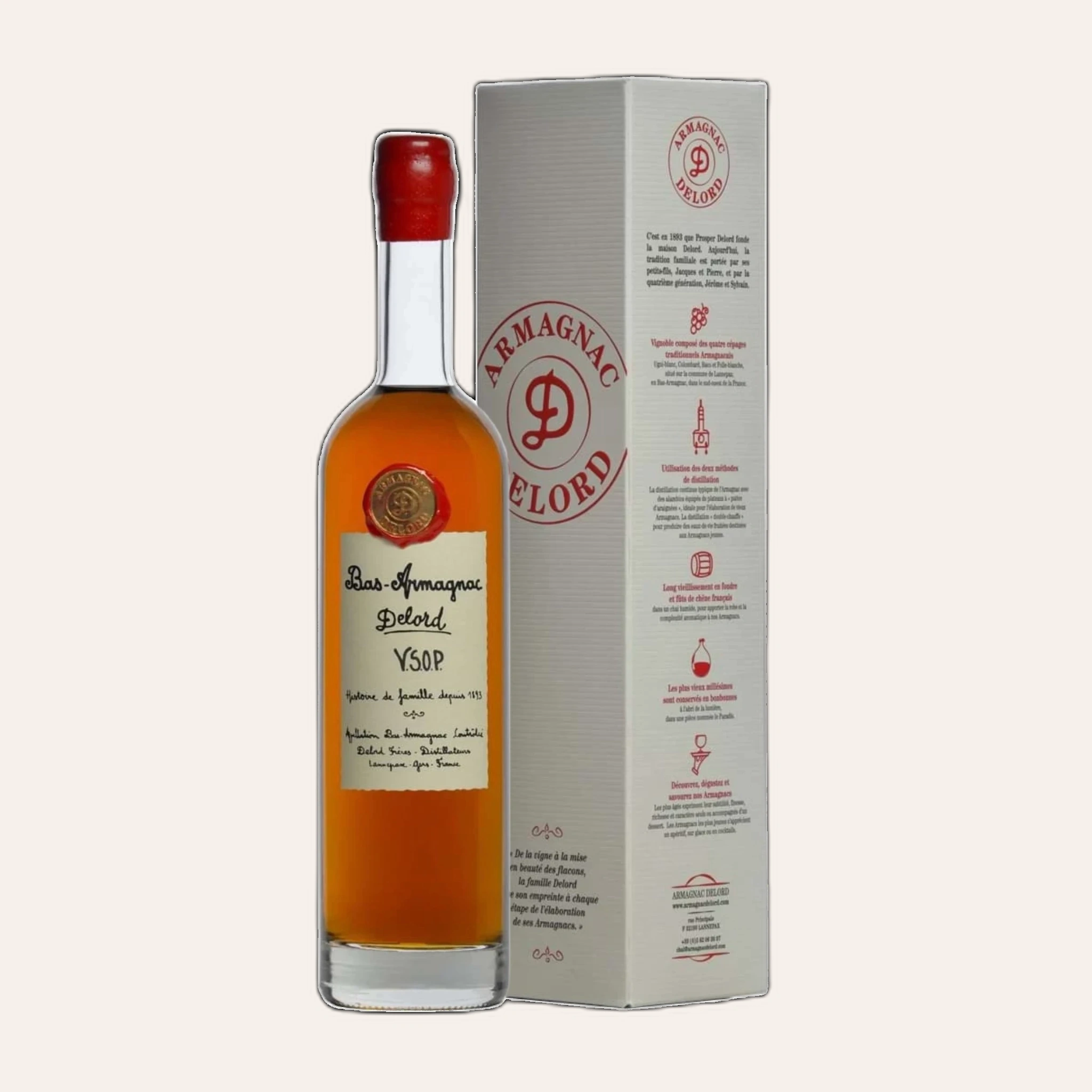 Rượu Brandy Pháp Armagnac Delord VSOP Ariane Gift Box