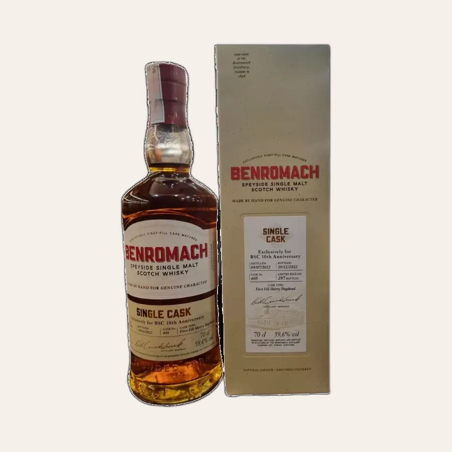 Rượu Whisky Benromach 10 Year Old Single Cask 2012 BSC 10th