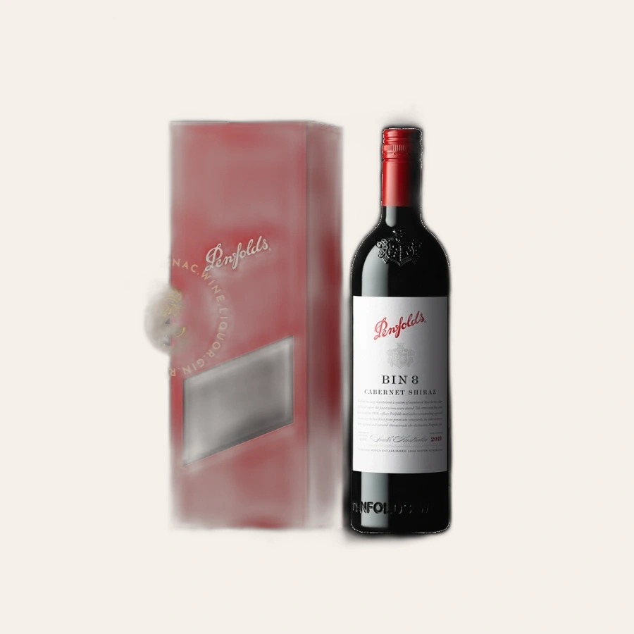 Rượu Vang Đỏ Úc Penfolds Bin 8 Hộp Quà Tết 2025